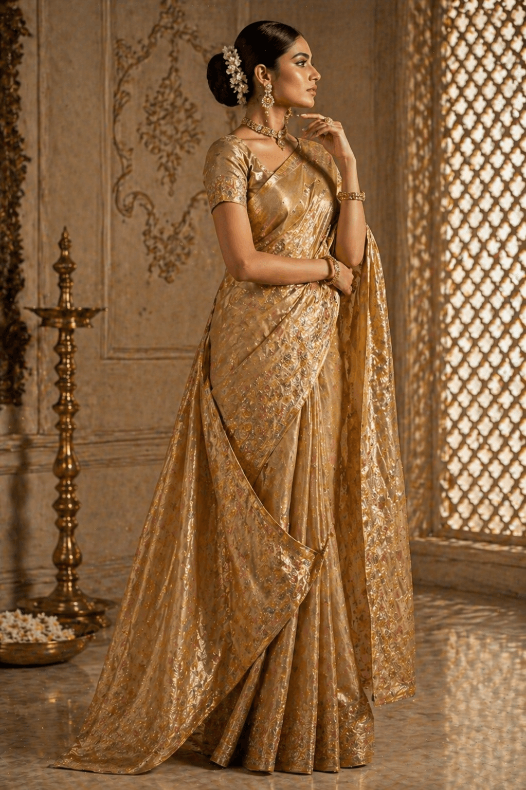 Golden Saree
